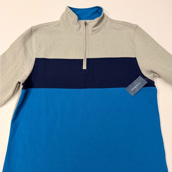 Club Room Other - Club Room‎ Men's Tri-Tone Fleece Hang Sweater - Light Gray, Dark Blue, Sky Blue